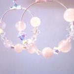 Sparkle For A Cause, St Judes. Hoop Earrings, Rose..